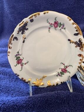 Wawel Poland China Salad Plates - Set of 6 Floral Pattern Excellent Condition